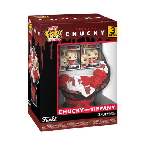 Child's Play - Chucky & Tiffany Valentines Bouquet Bitty Pop! Vinyl 2-Pack
