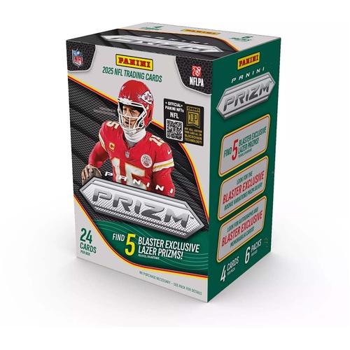Panini Prizm NFL Football Blaster 2025 4 cards per pack 6 packs per box
