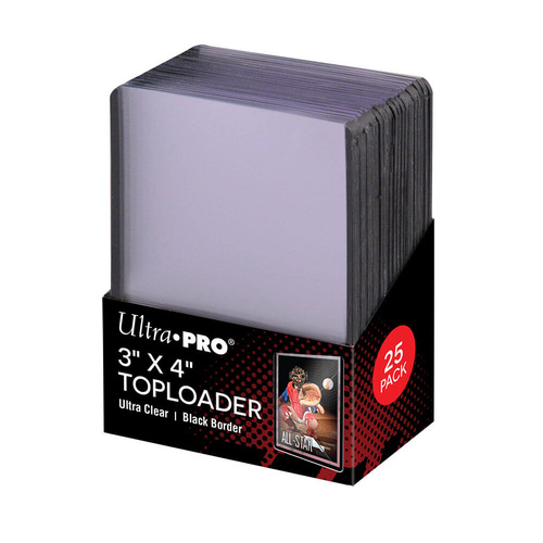 ULTRA PRO Top Loader - 3 x 4 35pt Black Border 25 pack