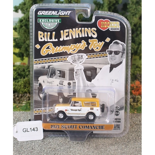 Greenlight White 1971 Scout Comanche Bill Jenkins #30465 FNQHotwheels GL143