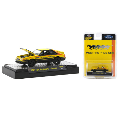 M2 Machines 1/64 1987 Ford Mustang GT Custom Pace Car Diecast Model Car