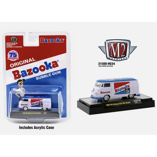 1:64 M2 Machines 1960 Volkswagen Delivery Van Bazooka Bubble Gum 75TH Anniversary