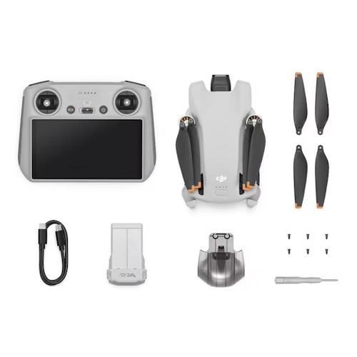 DJI Mini 3 with dji RC Remote with inbuilt screen