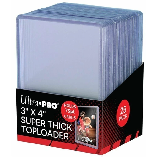 NEW 25 Ultra Pro Clear Thick 75pt TOPLOADER Rigid Card Protector TOPLOADER 3x4