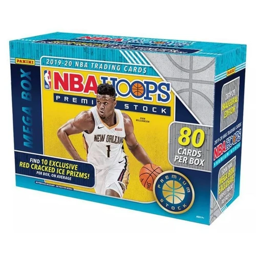 2019-20 Panini NBA Hoops Premium Basketball Mega Box (Red Ice Cracked Prizms)