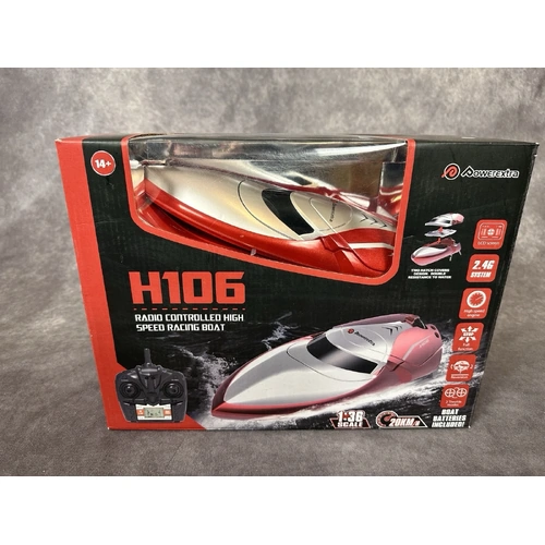 Remote Control Boat, High Speed H106 Rc Boat for Pools and Lakes, 20+ KMH 2.