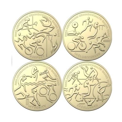2022 $1 Coin Uncirculated Australian Commonwealth Games Team - 4 Coins