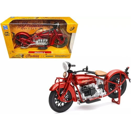 1:12 1930 Indian Four -- Burgundy Red -- New Ray Motorbike