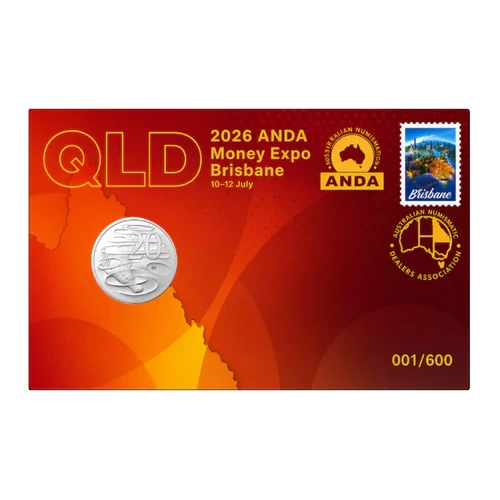 2026 ANDA Brisbane Money Expo - State Series 2026 20c QLD Privy Mark PNC