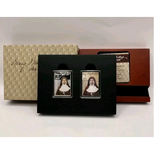 2010 60 Cent Fine Silver Proof Stamp/Coin Set - Mary MacKillop Canonisation