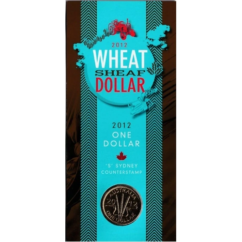 2012 $1 'S' Sydney Counterstamp 'Wheat Sheaf Dollar' Carded Coin