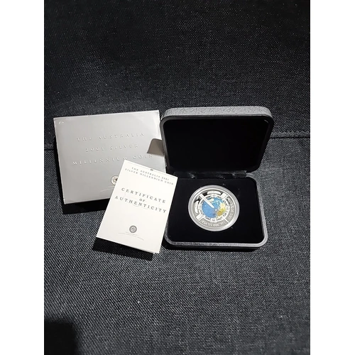 Perth Mint The Australia 2001 Silver Millennium Coin 1oz Silver Bullion $1 Coin