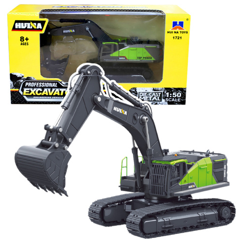 Huina Metal Crawler Excavator Green 1:50 1721