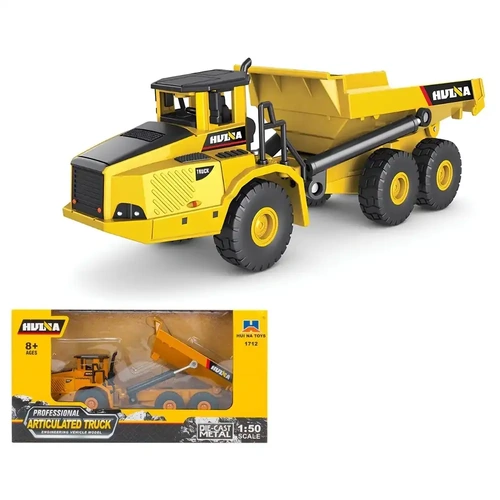 Huina - Articulated Truck 1/50 Diecast Model - Yellow - 1712