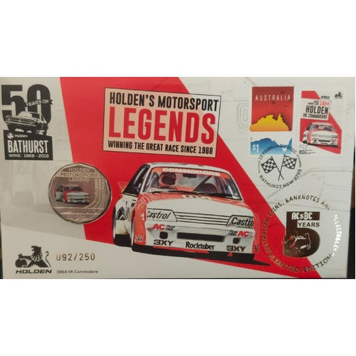 2018 50c VK Commodore PNC (AC/BC issue 6) OverStamp Limited to just 250!