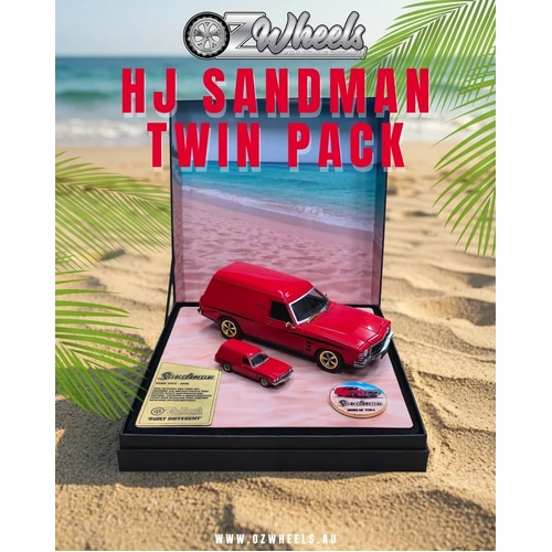 Exclusive Ozwheels 1:24 and 1:64 HJ Sandman panel van Twin Box Set