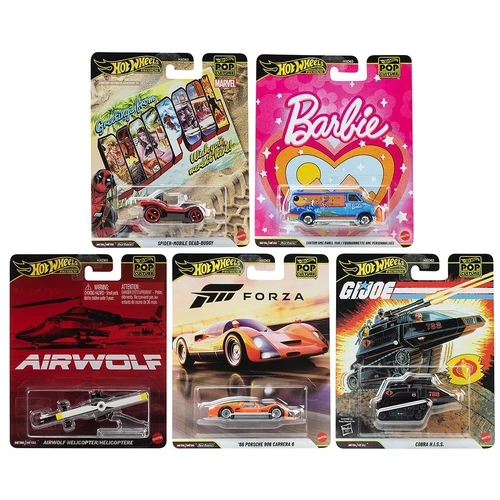 Hot Wheels Premium 1:64 Pop Culture 2026 Assortment Q Complete Set 1-5