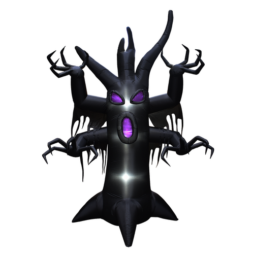 Massive Click 3.65m Black Scary Tree Light-Up Inflatable halloween