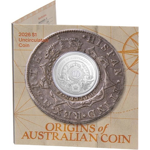 2026 $1 Origins of Australian Coin - Tribute to the Holey Dollar $1 UNC Coin