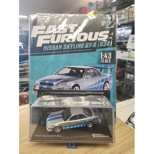 1:43 SCALE LUPPA IXO COLLECTIONS FAST & FURIOUS nissan skyline gt-r (r34) SSUE #2