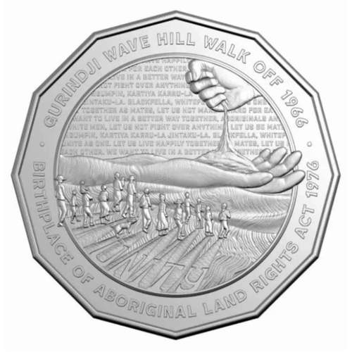 2026 COA 50c 1 coin UNC 50 cent Courage & Land Rights Wave Hill.