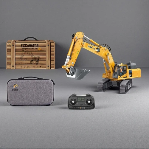 Yi Gong 1/50 R/C Screw Excavator (Soft Rubber Tracks + Black Metal Tracks)