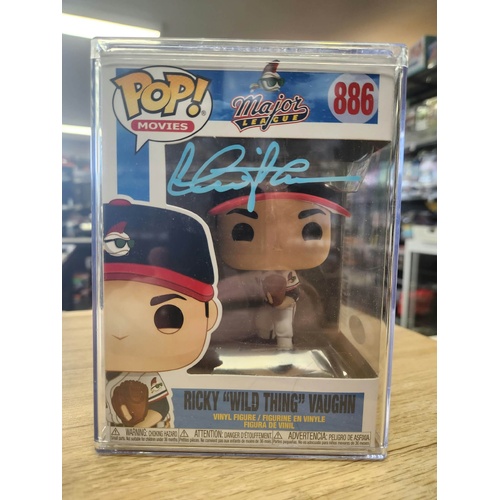 Charlie Sheen Signed Funko Pop! Ricky Vaughn #886 Autograph Auto