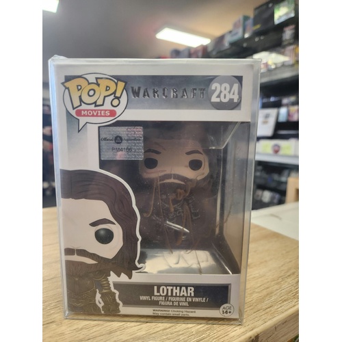 Funko Pop World Of Warcraft Lothar 284 Signed Travis Fimmel