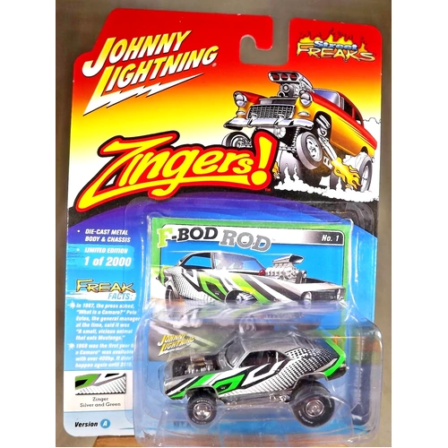 2019 Johnny Lightning Street Freaks Zingers F-Bod Rod #1 1969 Chevy Camaro Gray