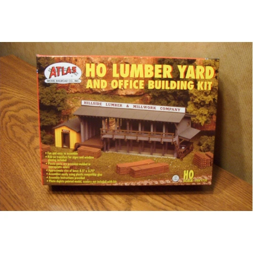 ATLAS #750 HO SCALE LUMBER YARD AND OFFICE BUILDING KIT