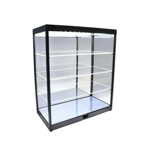 LED 4 Layer Display Case Black with Mirrored Back 1:24 and 1:18 scale