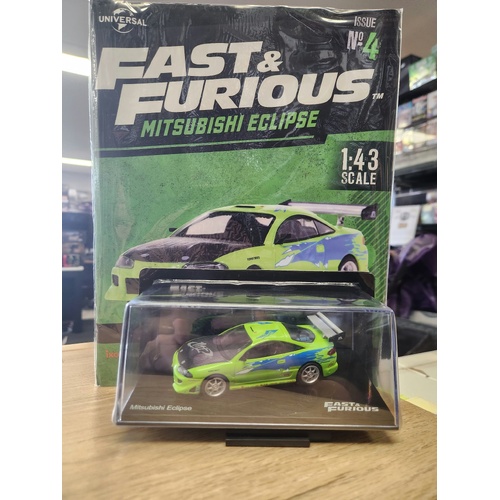 1:43 SCALE LUPPA IXO COLLECTIONS FAST & FURIOUS BRAINS MITSHUBISHI ECLIPSE ISSUE 4