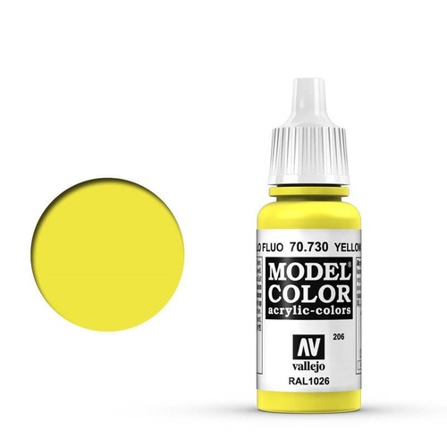 Vallejo 70730 Model Colour Fluorescent Yellow 17 ml Acrylic Paint