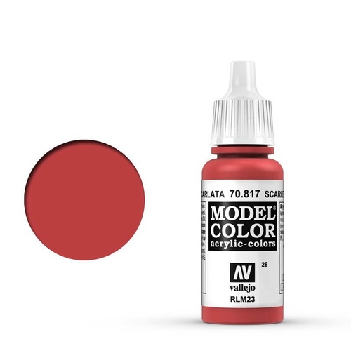 Vallejo 70817 Model Colour Scarlet 17 ml Acrylic Paint