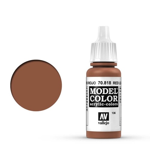 Vallejo 70818 Model Colour Red Leather 17 ml Acrylic Paint