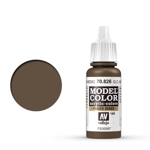 Vallejo 70826 Model Colour German Cam MedBrown 17 ml Acrylic Paint