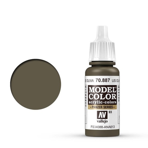Vallejo 70887 Model Colour Olive Drab 17 ml Acrylic Paint