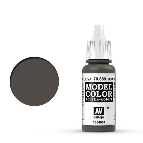 Vallejo 70889 Model Colour USA Olive Brown 17 ml Acrylic Paint