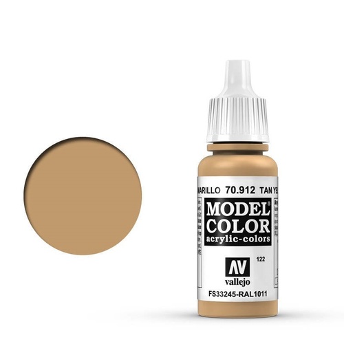 Vallejo 70912 Model Colour Tan Yellow 17 ml Acrylic Paint