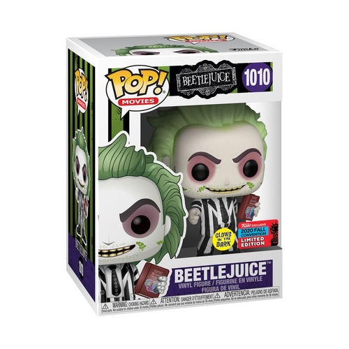 Beetlejuice - Beetlejuice with Handbook Glow NYCC 2020 US Exclusive #1010 Pop! Vinyl 