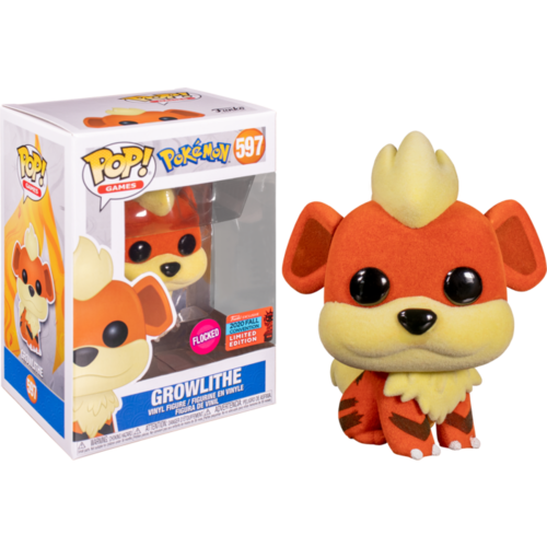 (SW) Pokemon - Growlithe Flocked NYCC 2020 US Exclusive #597 Pop! Vinyl