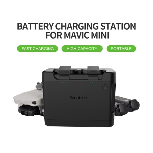 Smatree Mavic Mini Portable Charging Station High Speed Docking Compatible for DJI Mavic Mini Drone Intelligent Flight Battery