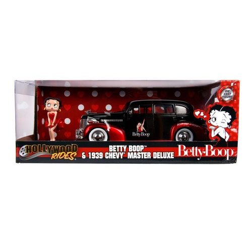 Betty Boop - 1939 Chevy Master Deluxe 1:24 with Figure Hollywood Ride