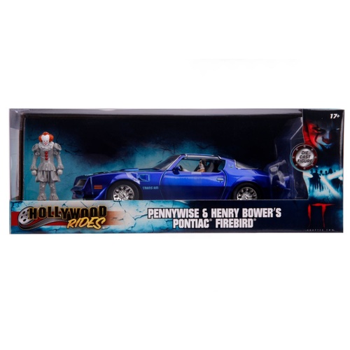 It (2017) - 1977 Pontiac Firebird 1:24 with Pennywise Figure Hollywood Ride