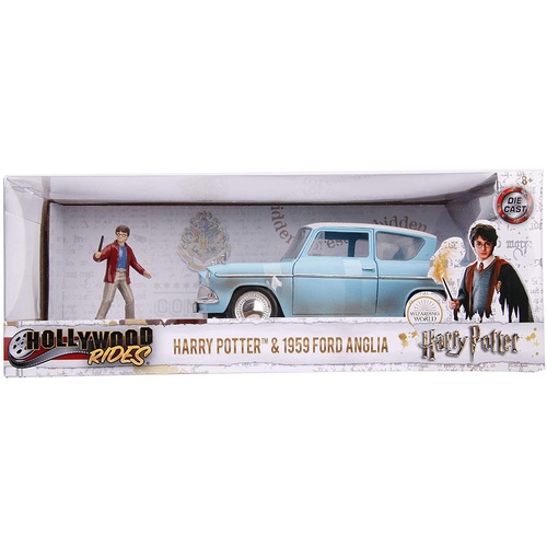 Harry Potter - 1959 Ford Anglia 1:24 Hollywood Ride Diecast Vehicle with figure