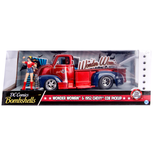 DC Bombshells - Wonder Woman Chevy Pickup 1:24 Scale Hollywood Rides Diecast Vehicle