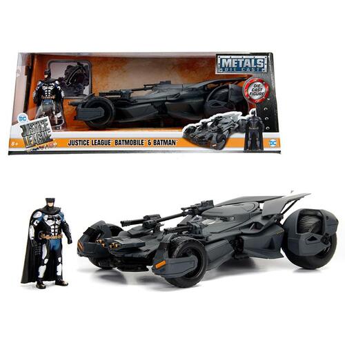 Justice League (2017) - Batmobile & Batman figure 1:24 Scale Jada Metal Diecast Vehicle (JAD99232)