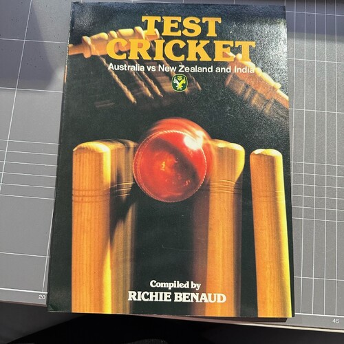 TEST CRICKET - Australia vs New Zealand & India - Richie Benaud Book 1981