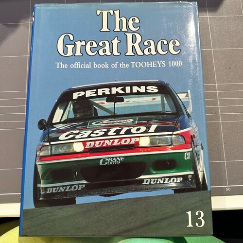 THE GREAT RACE #13 BATHURST 1993 TOOHEYS 1000 HARDCOVER BOOK - LARRY PERKINS COMMODORE WINNER