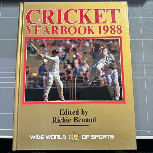 WWOS Cricket Yearbook 1988 Compiled by Richie Benaud (Hardcover, 1988)